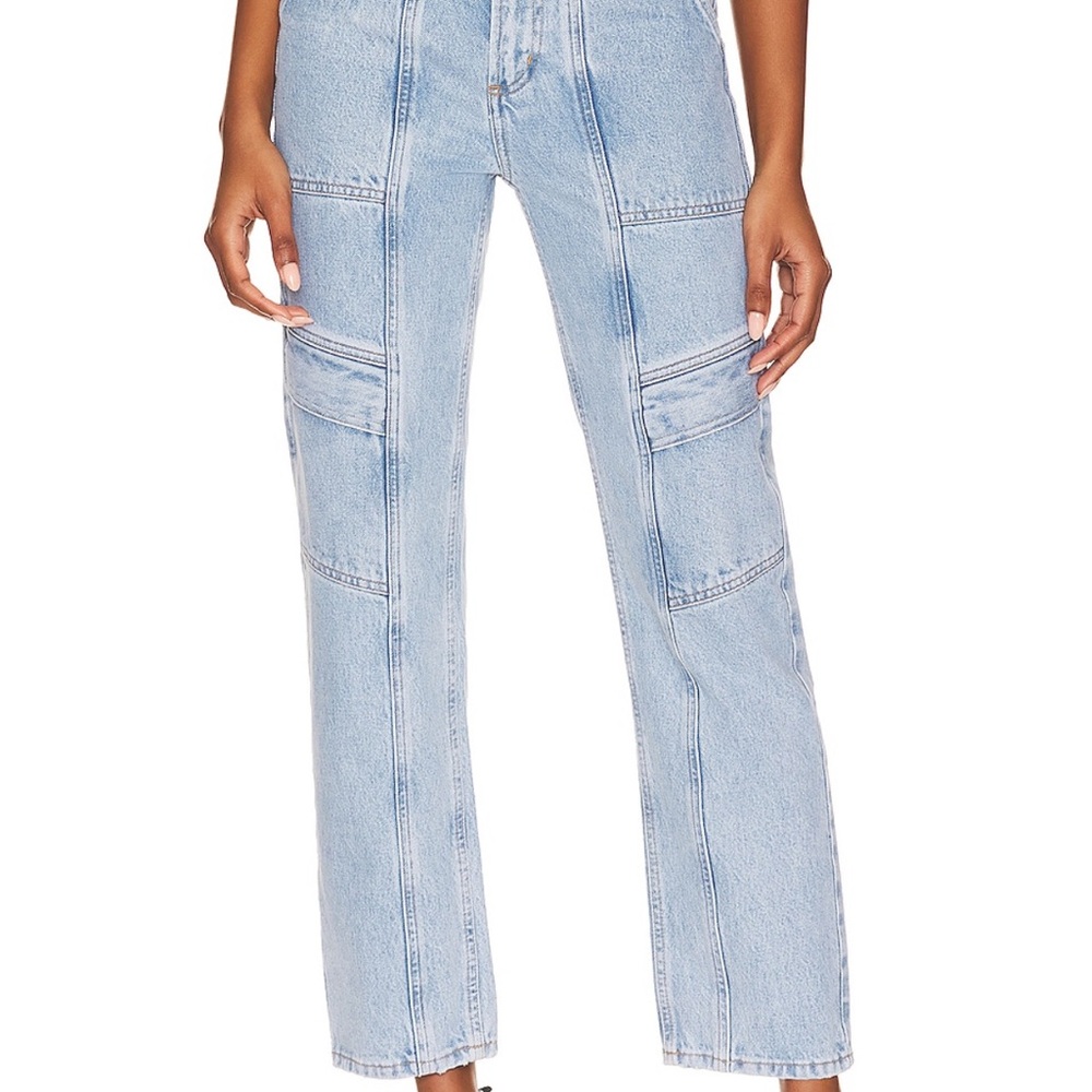 Agolde Light Wash Straight Leg Jeans